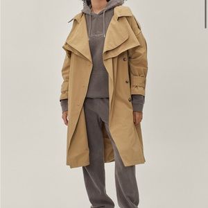 Nastygal Twill Oversized Trench Coat